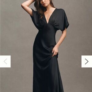 BHLDN Black Maxi Dress - hemmed for 5’2” wearer